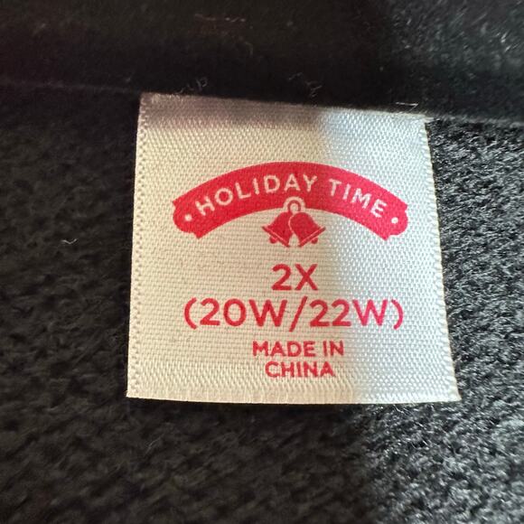 Ugly Christmas Sweater Feliz Navidad LIGHTS UP Tinsel Xmas Party Winner Size 2X - Picture 2 of 5